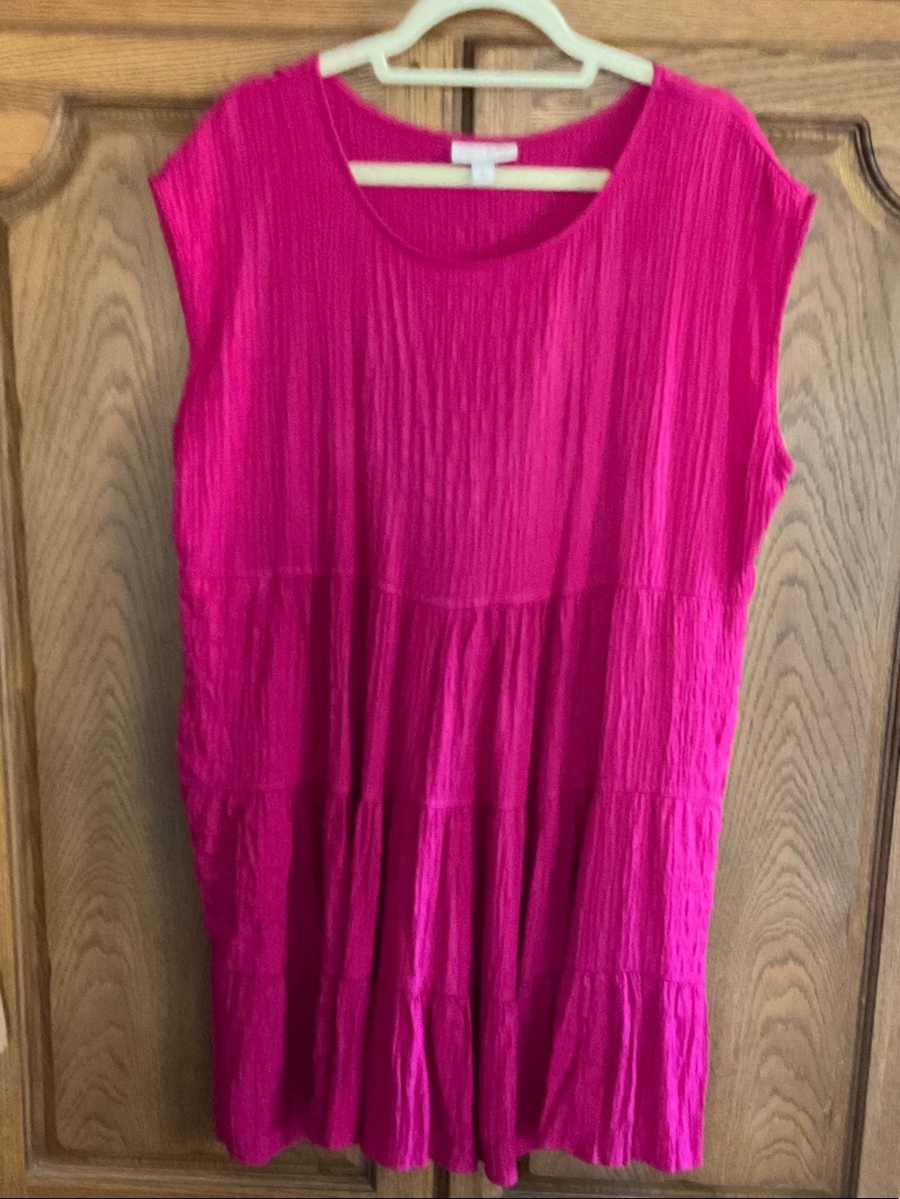 Knox Rose Sleeveless Tiered Midi Dress - Fuchsia